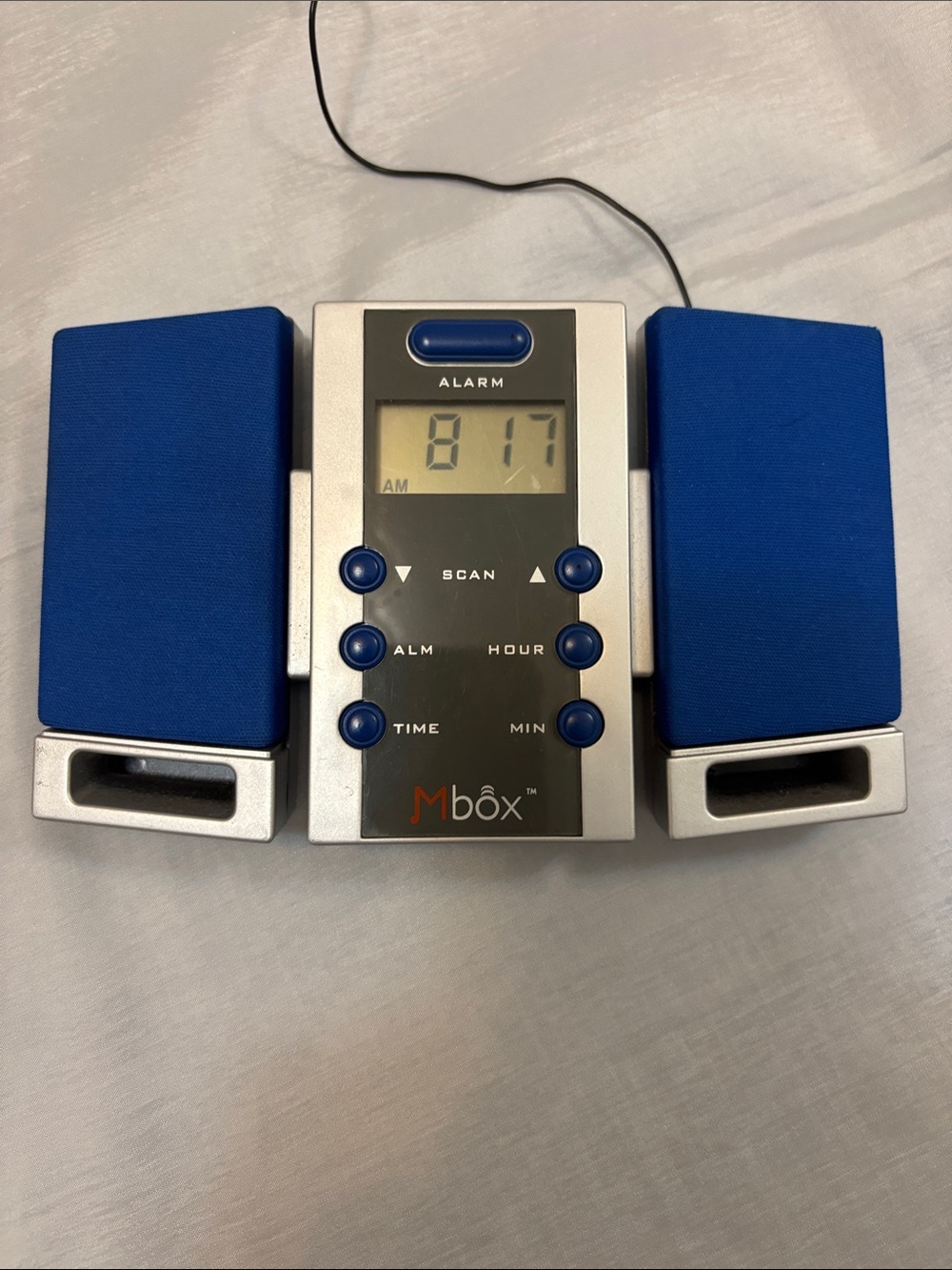 Mini Boombox Radio with Alarm Clock - Picture 3 of 4